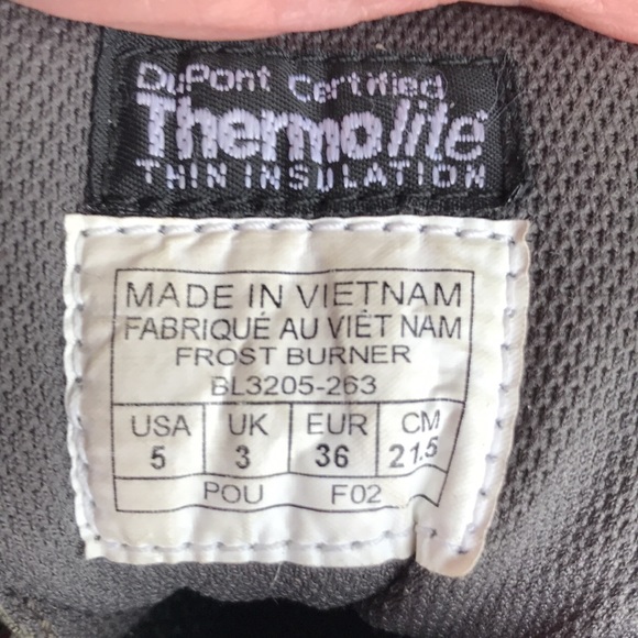 Columbia tan suede Omni-tech insulated hiking boots worn once 21.5 cm EUC - Picture 4 of 9